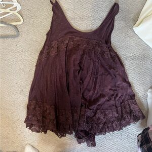 Free people maroon Lace Dress